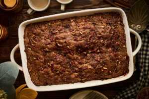 lovely baked cinnamon pecan coffee cake