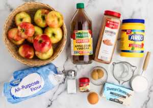 groceries for apple pie