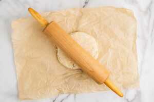 rolling out pie crust