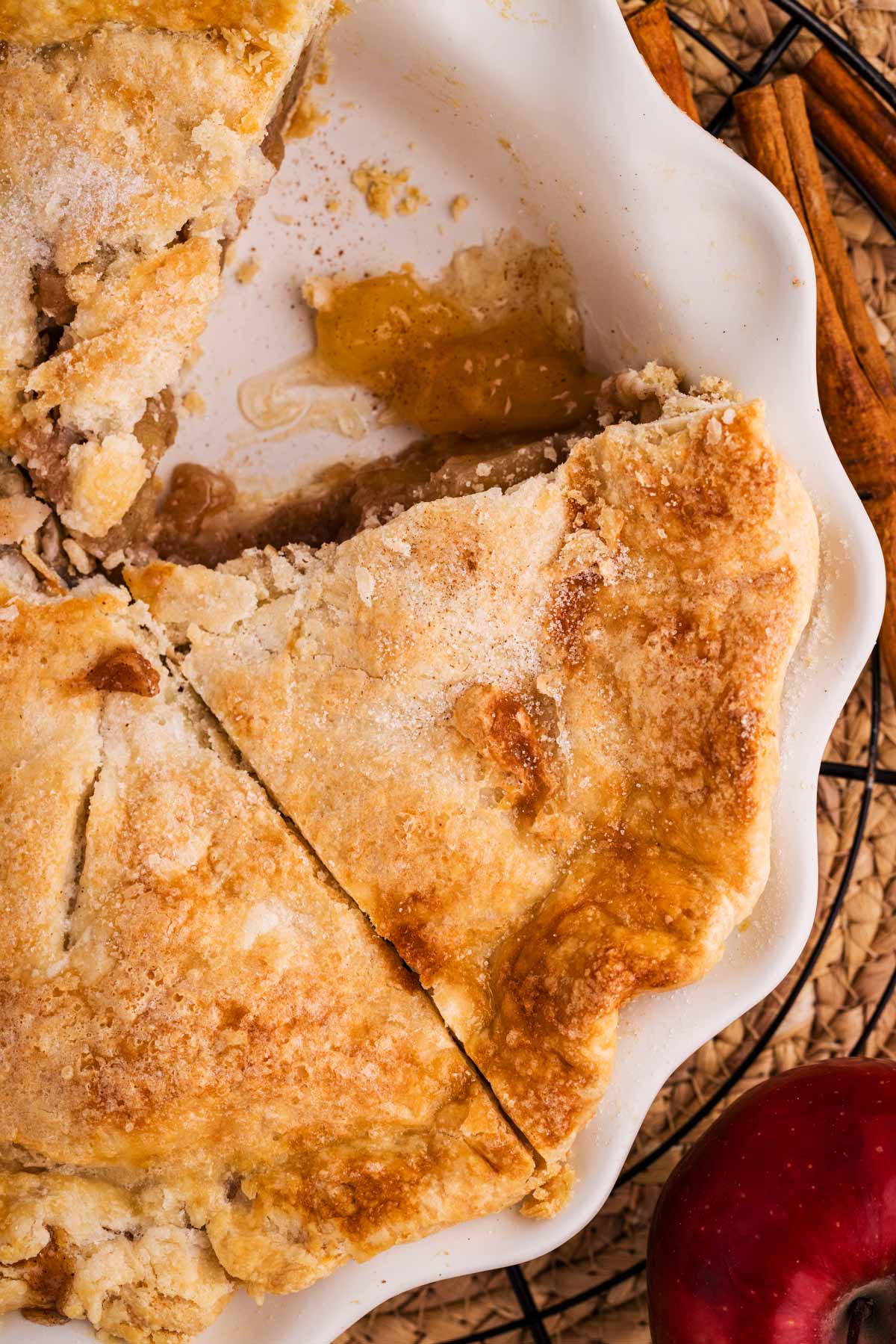 yummy homemade apple pie with homemade crust