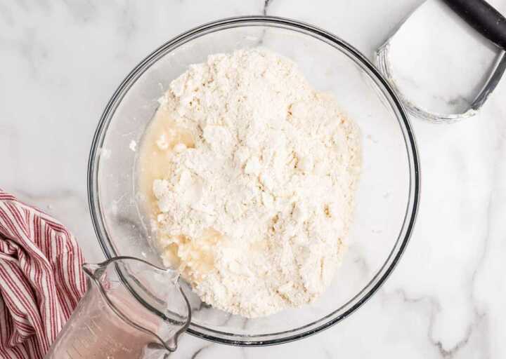assembling pie crust