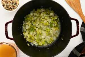 deglazing vegetables in dutch oven