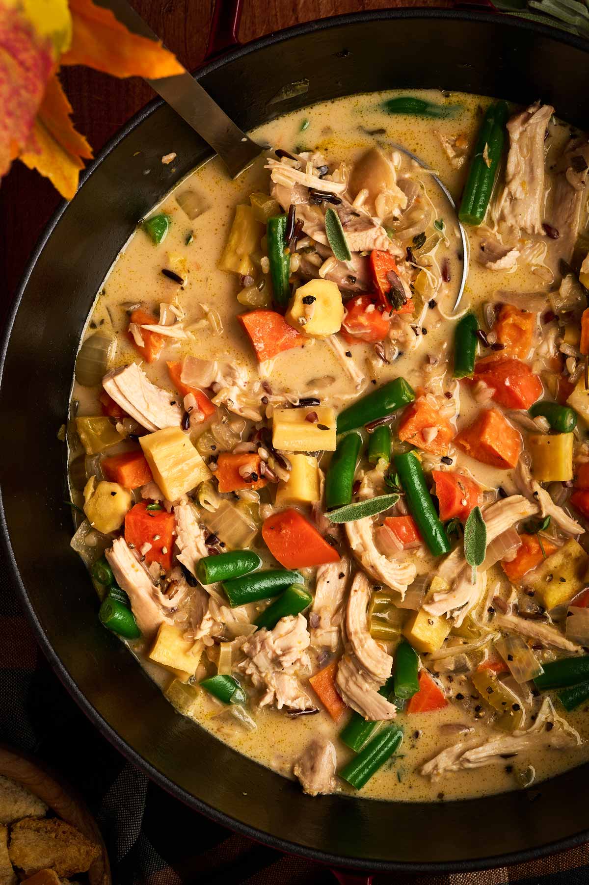 this leftover turkey stew is so creamy!