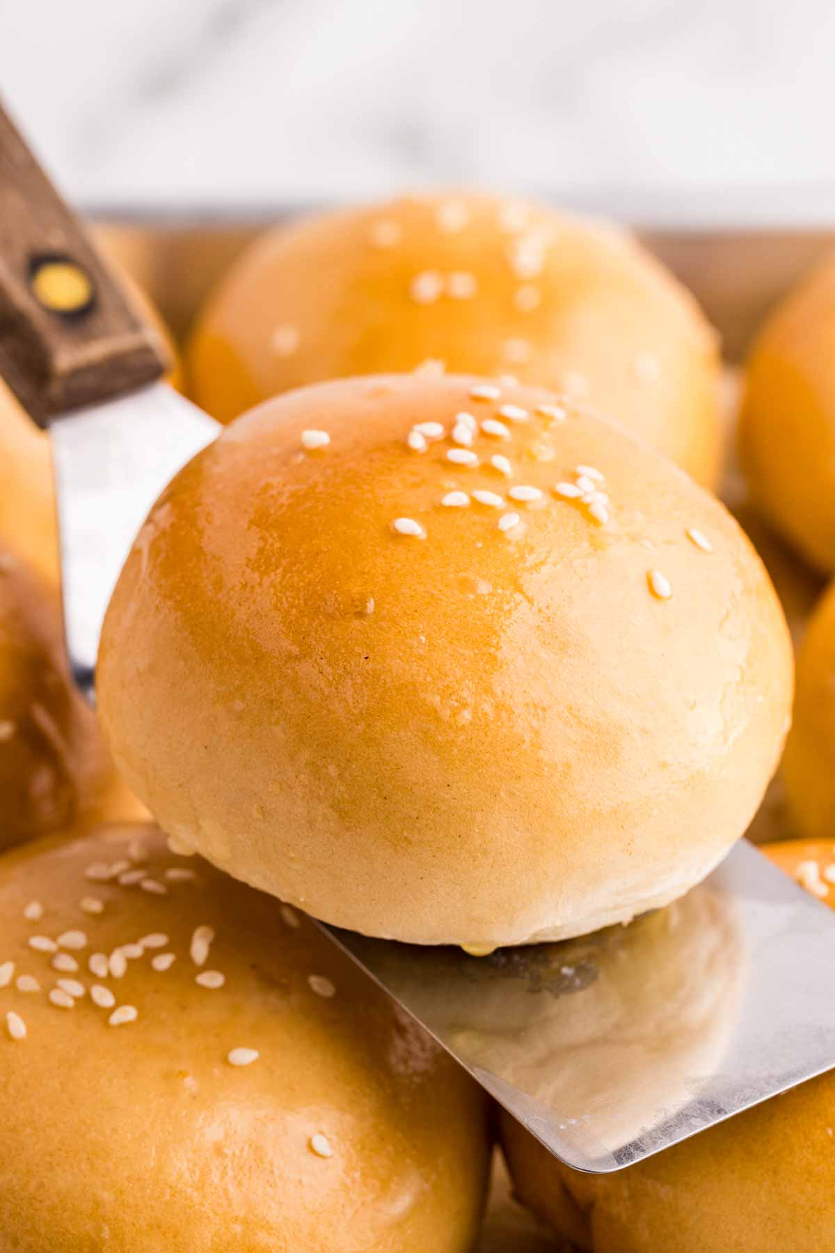 easy shortcut buns with sesame