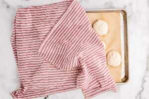 homemade shortcut rolls during rising