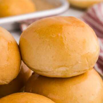 stack of homemade shortcut buns