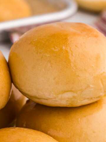 stack of homemade shortcut buns