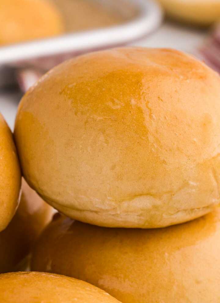 stack of homemade shortcut buns