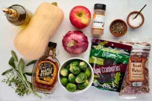 groceries for roasted vegetables