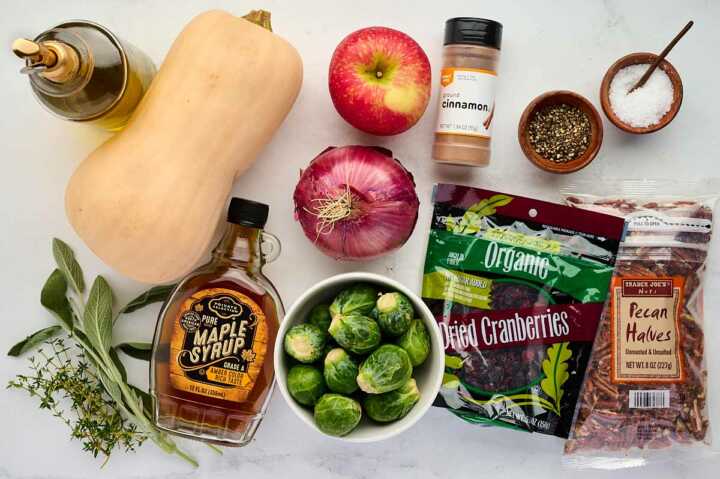 groceries for roasted vegetables