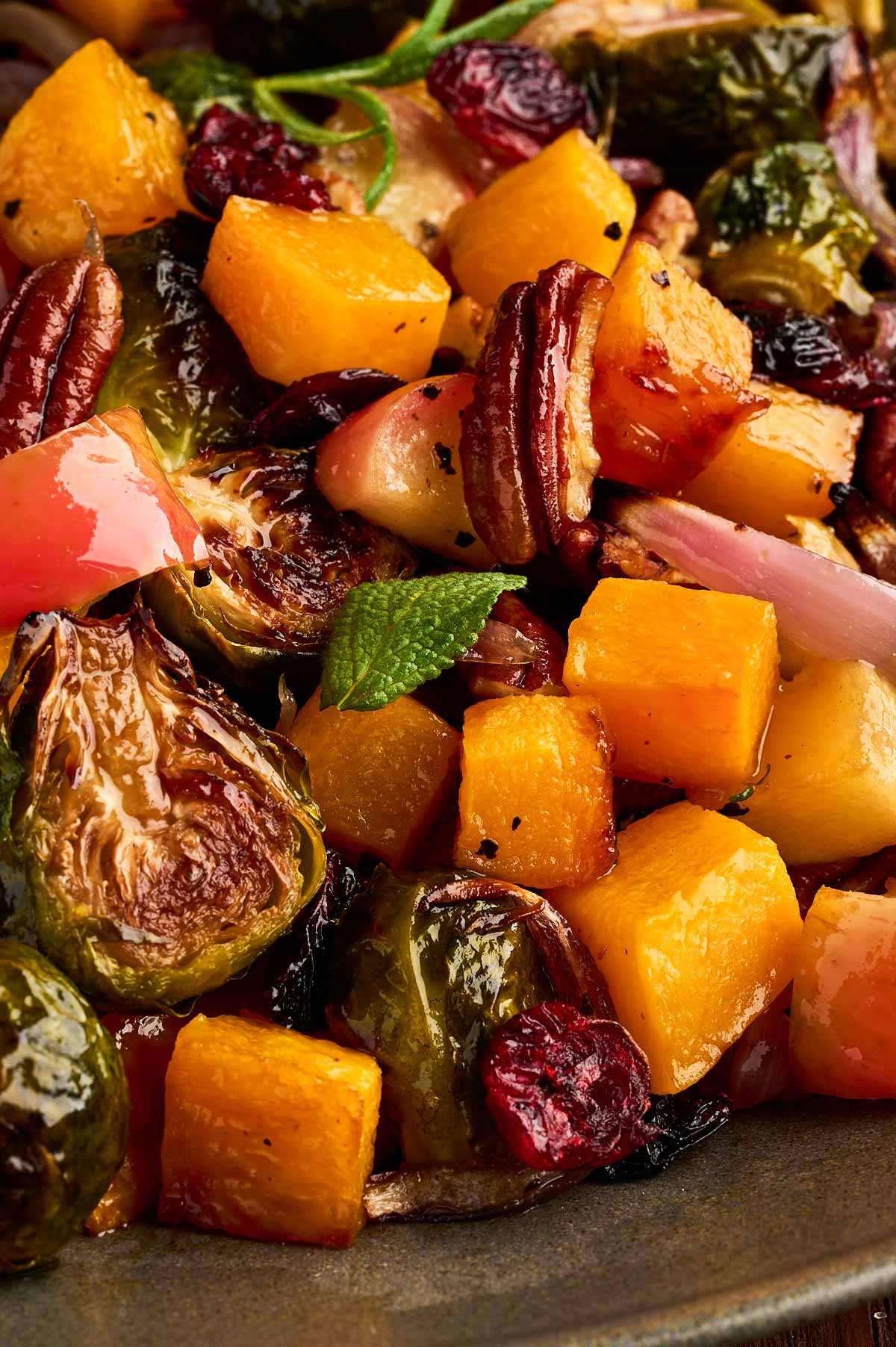 yummy roasted vegetables with festive flavors