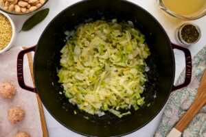deglazing vegetables for soup