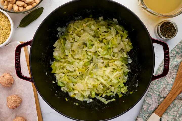 deglazing vegetables for soup