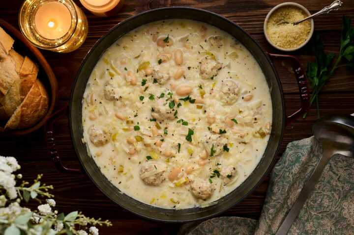 serving first frost soup in a cozy setting