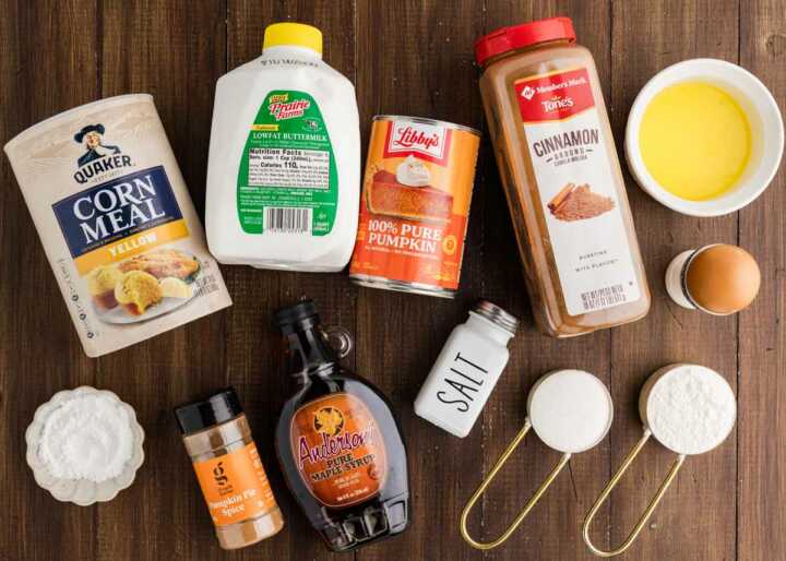 groceries for pumpkin cornbread