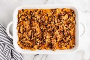 unbaked sweet potato casserole