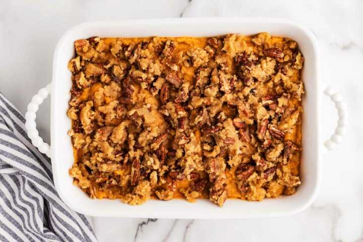 unbaked sweet potato casserole
