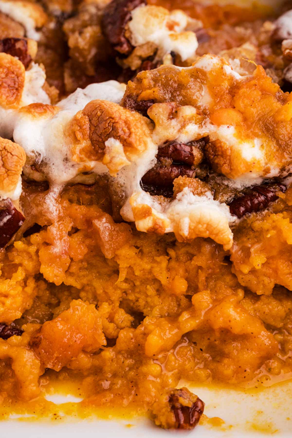 creamy texture of the sweet potato casserole