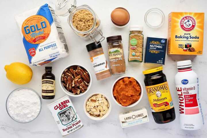 groceries for gingerbread pumpkin cake