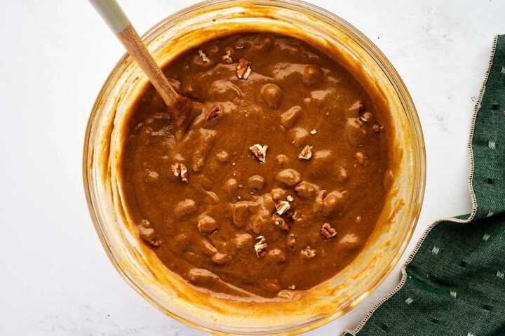 finished batter for gingerbread cake