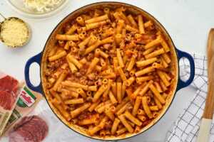 halfway baked ziti casserole