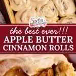 apple butter cinnamon roll pin image