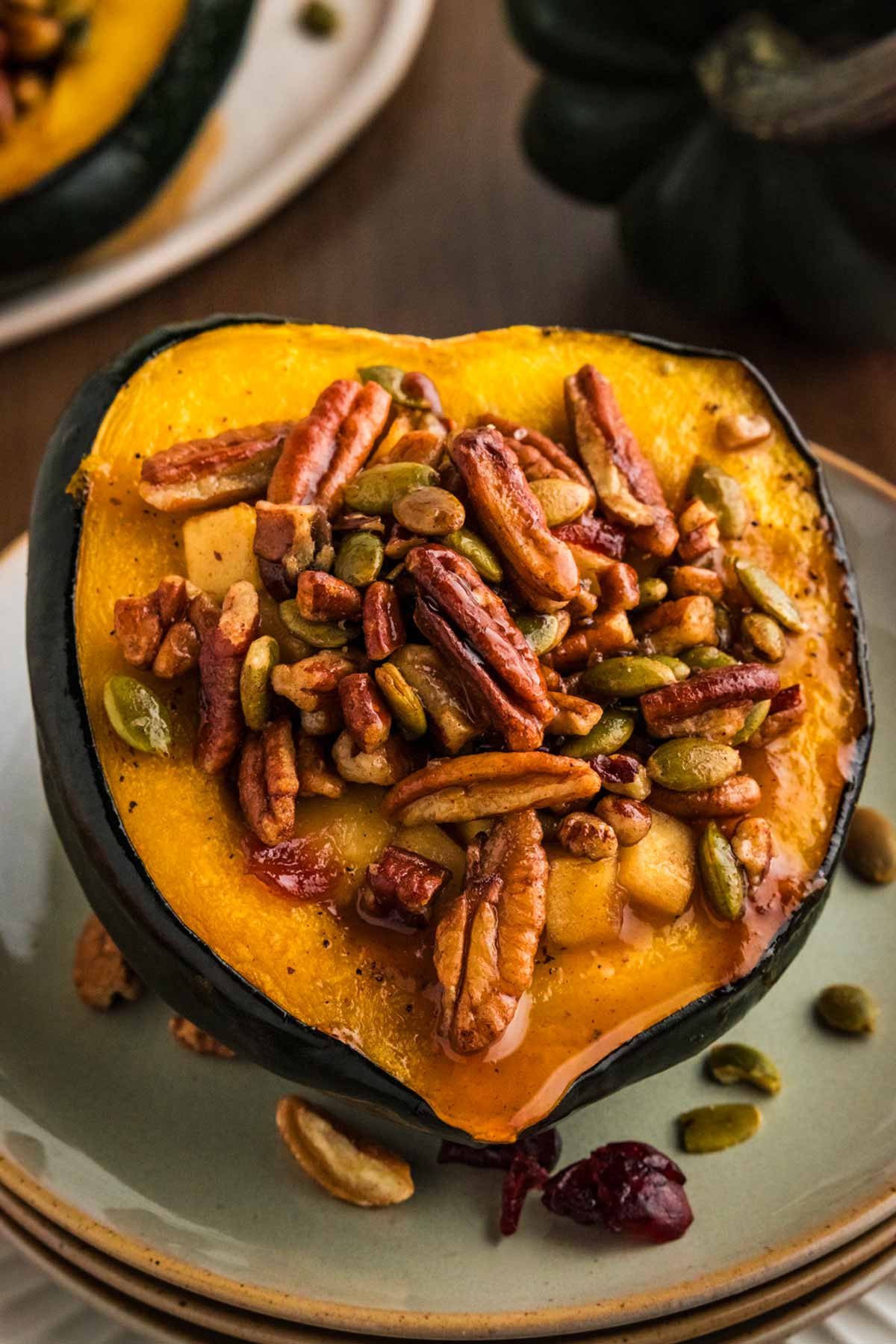 the topping for this stuffed acorn squash is amazing!