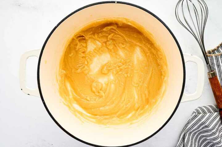 making roux for bolognese sauce