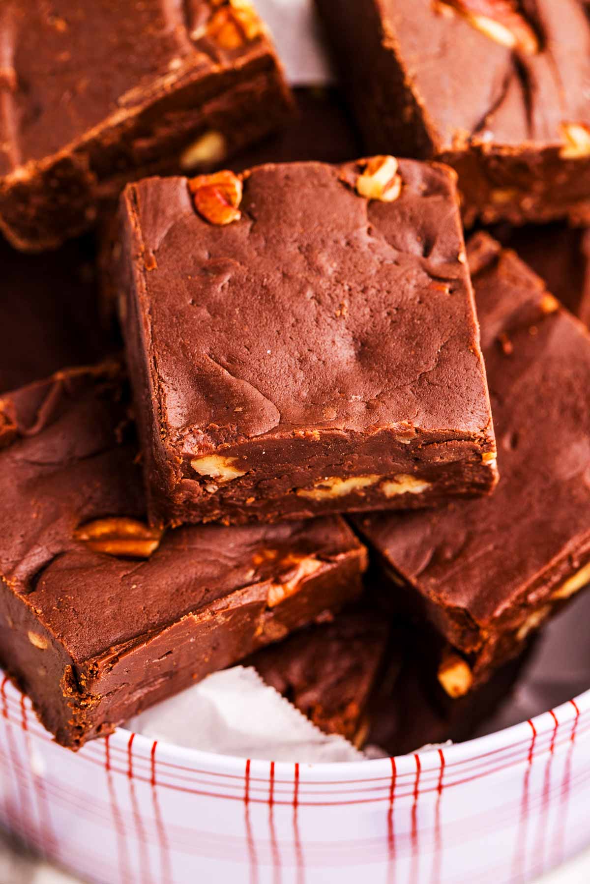 close up of chocolate fudge