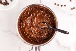 melting chocolate for fudge