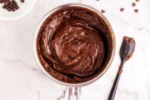 melted chocolate for fudge
