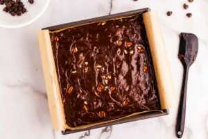 chocolate fudge before setting