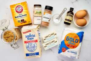 ingredients for snickerdoodle cookies