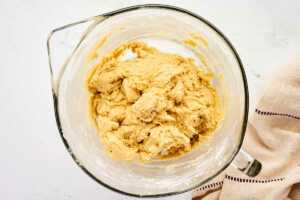 making snickerdoodle cookie dough