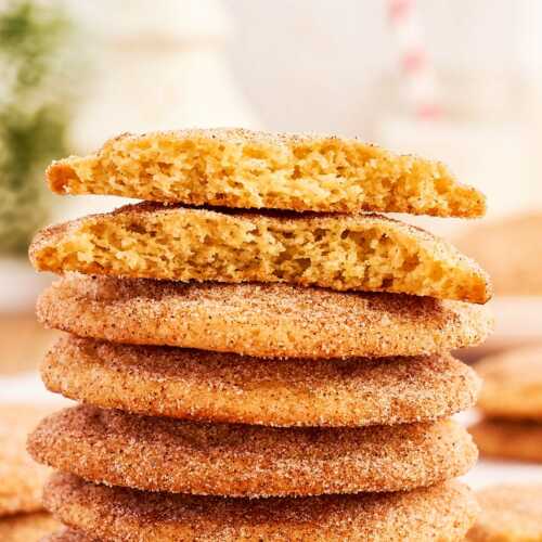 stack of snickerdoodle cookies