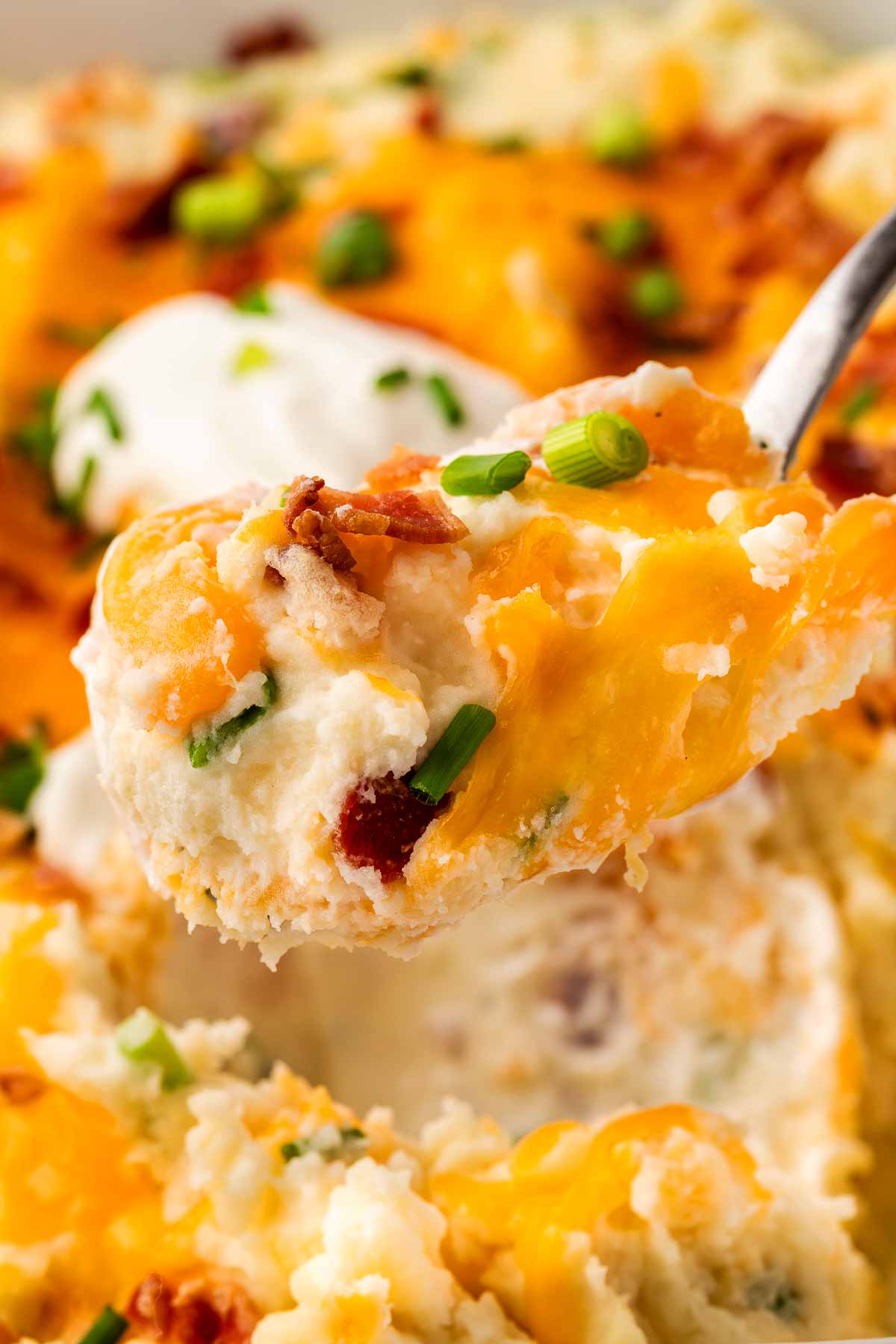 spoonful of mashed potato casserole