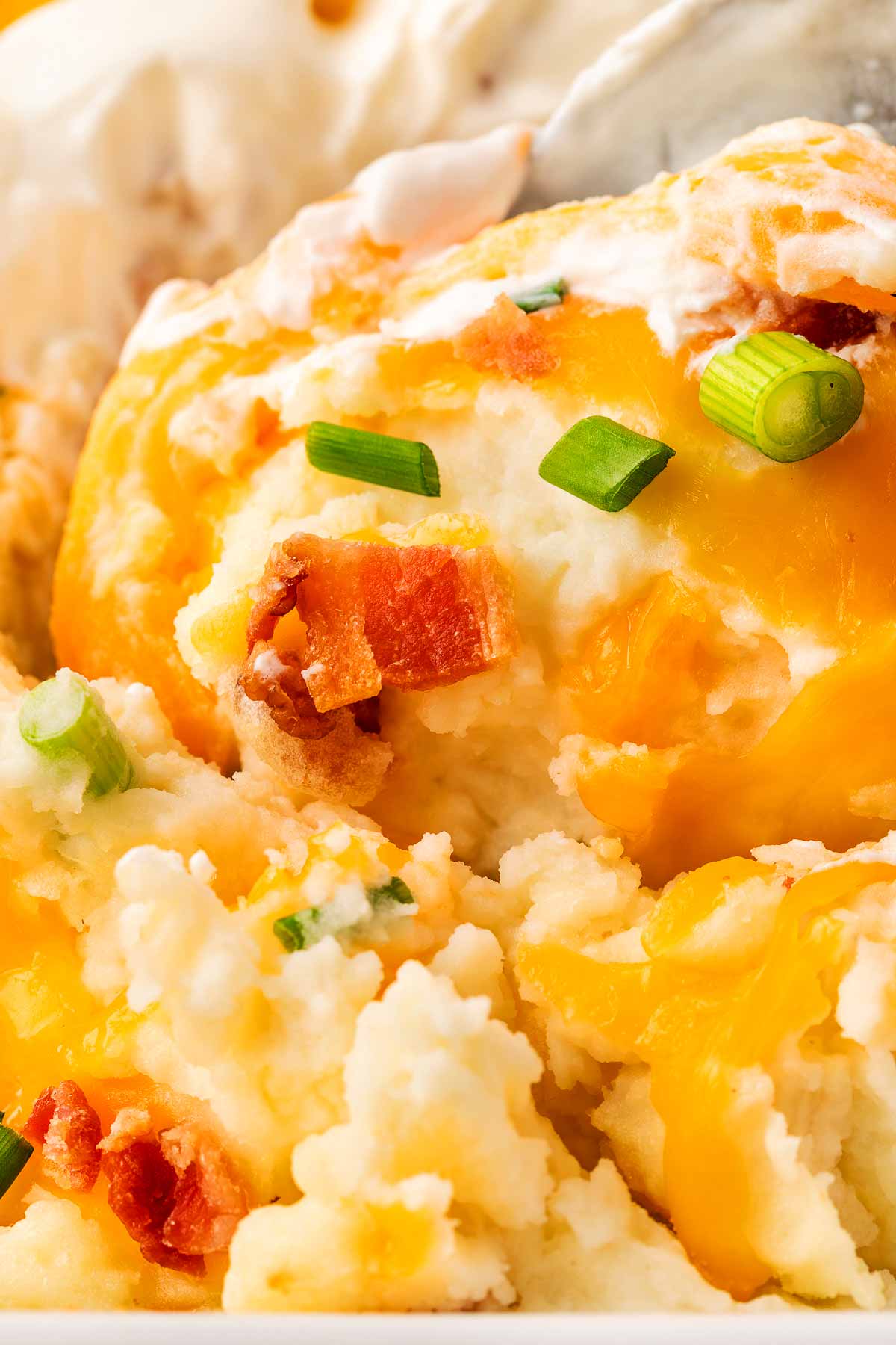 creamy texture of mashed potato casserole