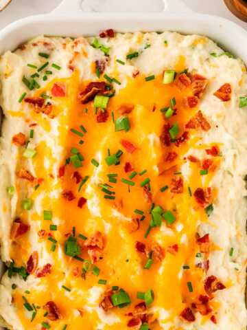serving mashed potato casserole