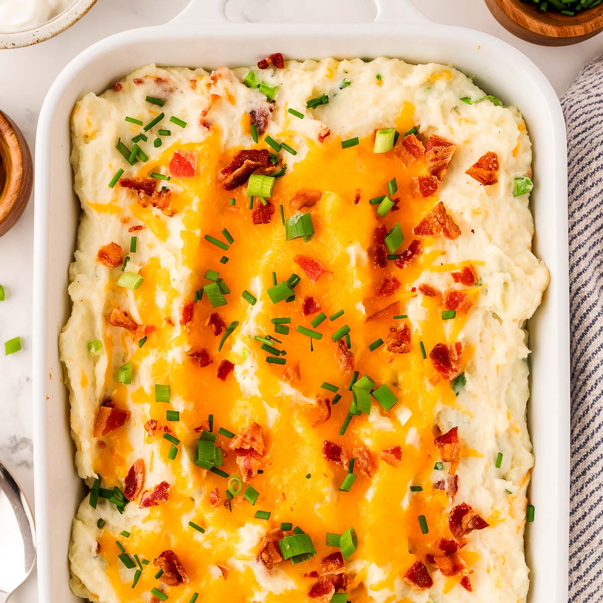 serving mashed potato casserole