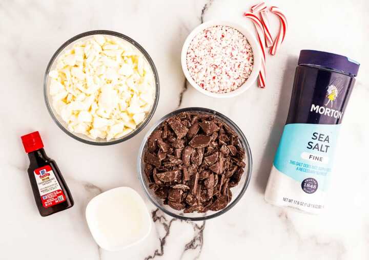 groceries for peppermint bark