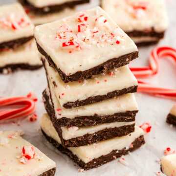 stacking peppermint bark
