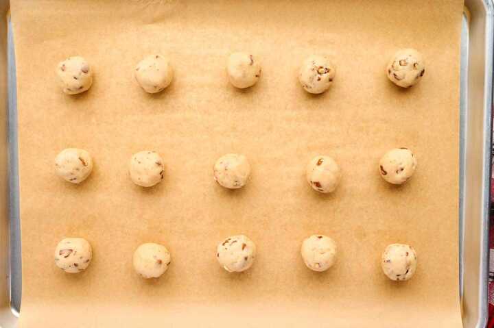 Unbaked Snowball Cookies.