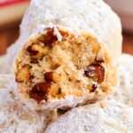 Perfect texture inside a Snowball Cookie.