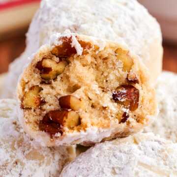 Perfect texture inside a Snowball Cookie.