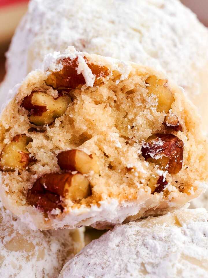 Perfect texture inside a Snowball Cookie.