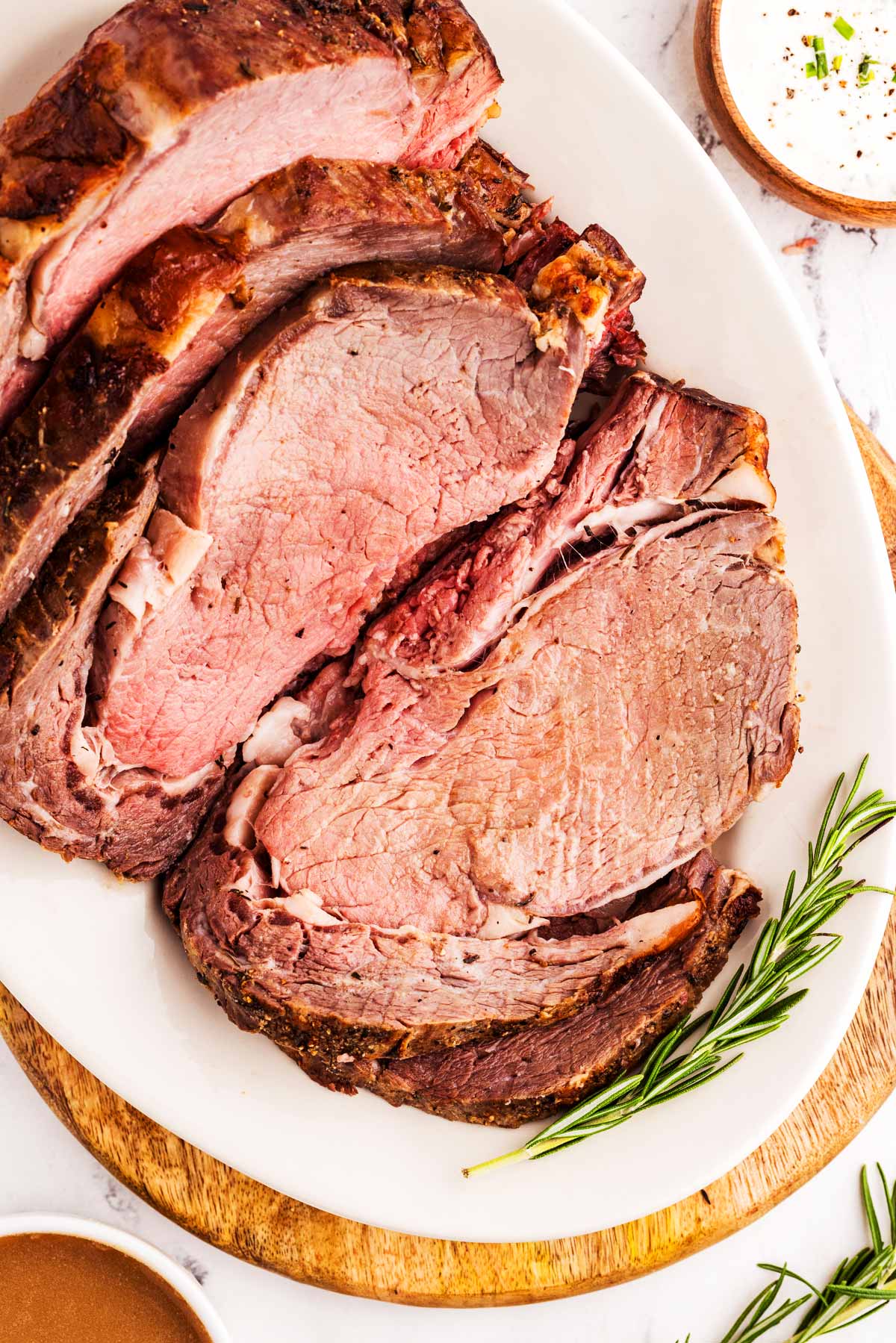 prime rib on a platter