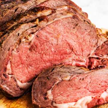 sliced prime rib
