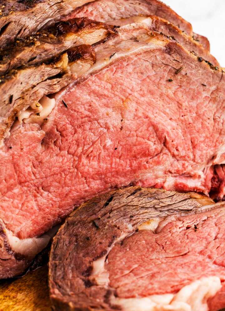 sliced prime rib