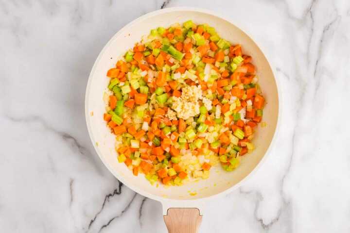 sautéing vegetables in butter
