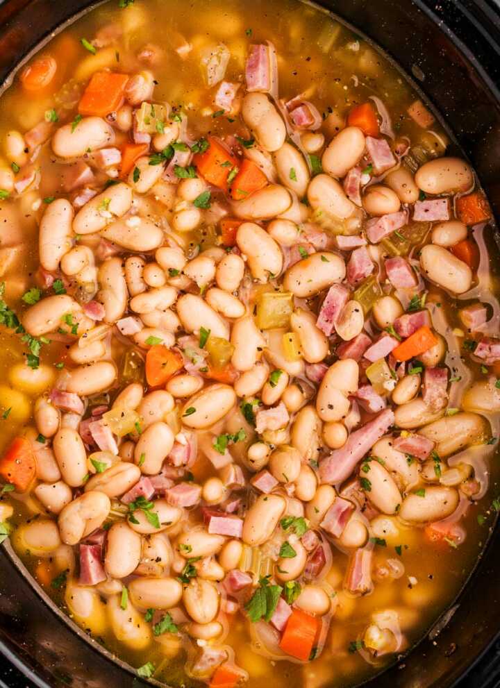 ham and bean soup in slow cooker